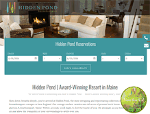 Tablet Screenshot of hiddenpondmaine.com